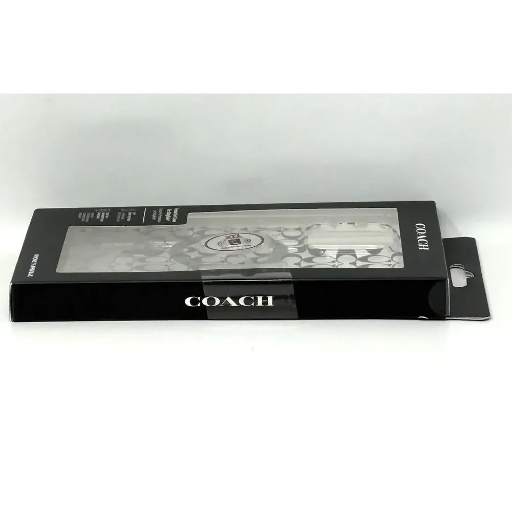 Coach iPhone 16 Pro Max Clear Case Signature Cs Deep Forest Logo Magsafe NIP